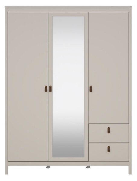 Sivo-bež ormar s ogledalom 150x199x58 cm Madrid – Tvilum