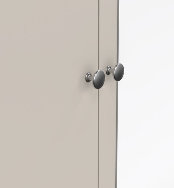Sivo-bež ormar s ogledalom 150x199x58 cm Madrid – Tvilum