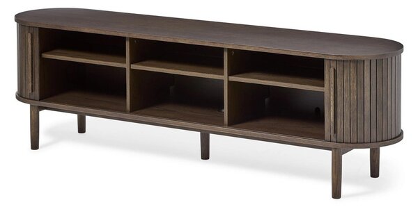 Smeđa TV komoda u dekoru hrasta 180x56x40 cm Meta – Unique Furniture