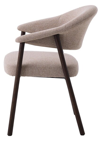 Bež blagovaonske stolice u setu s naslonima za ruke 2 kom od punog hrasta Elk – Unique Furniture