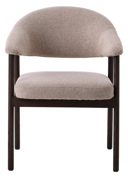 Bež blagovaonske stolice u setu s naslonima za ruke 2 kom od punog hrasta Elk – Unique Furniture