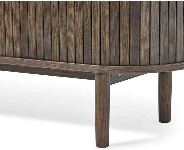 Smeđa TV komoda u dekoru hrasta 180x56x40 cm Meta – Unique Furniture