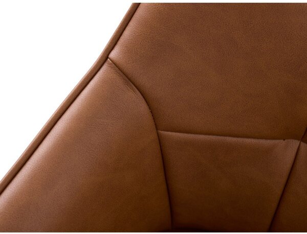 Smeđe podstavljene blagovaonske stolice u setu s naslonima za ruke 2 kom Nolan Square – Unique Furniture