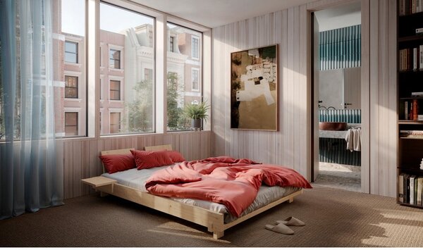 Bračni krevet od masivnog bora s podnicom 180x200 cm u prirodnoj boji Social Bed – Karup Design