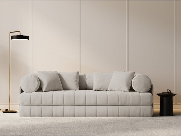 Bež baršunasti sklopiva sofa 206 cm Kemi – Cosmopolitan Design