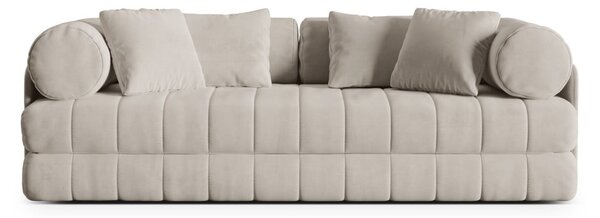 Bež baršunasti sklopiva sofa 206 cm Kemi – Cosmopolitan Design