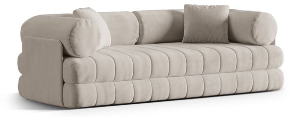 Bež baršunasti sklopiva sofa 206 cm Kemi – Cosmopolitan Design