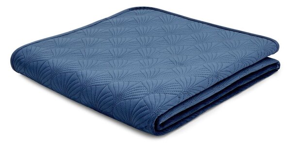 Plavi prekrivač za bračni krevet 220x230 cm Art Deco Pearl - Catherine Lansfield