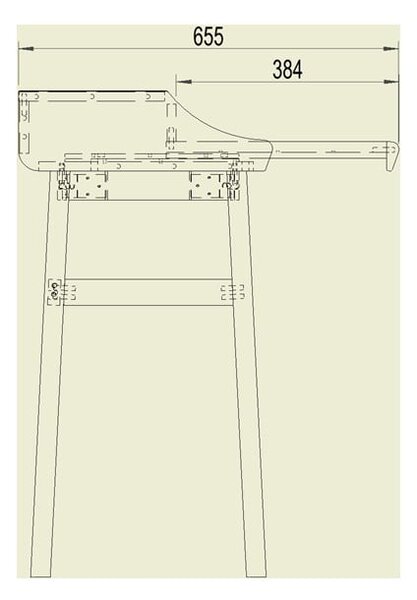 Uredski radni stol u dekoru hrasta 44x115 cm Carteret – Woodman