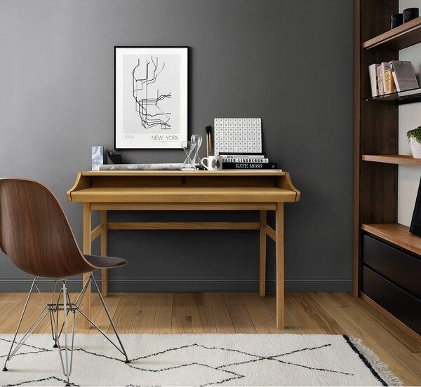Uredski radni stol u dekoru hrasta 44x115 cm Carteret – Woodman