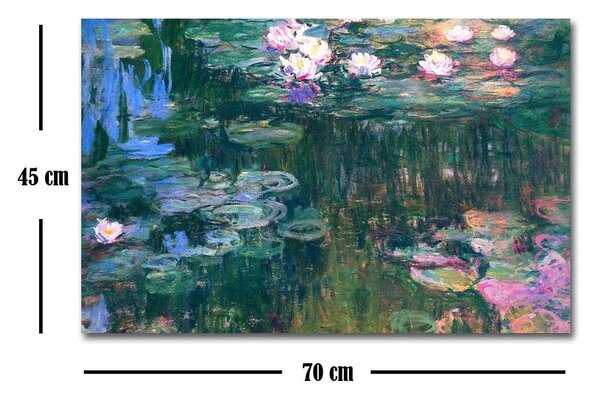 Zidna reprodukcija na platnu Claude Monet, 45 x 70 cm