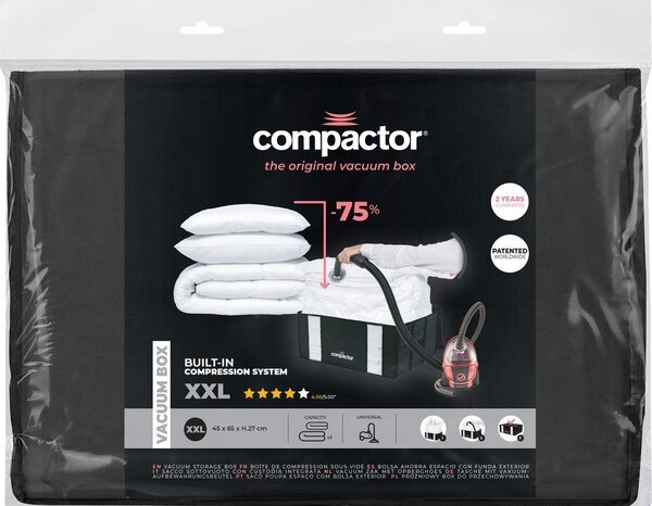 Crna vakuumska kutija za pohranu Compactor Black Edition, volumena 210 l