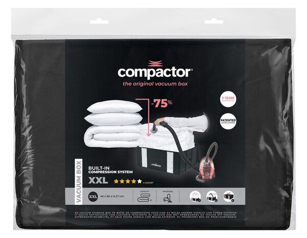 Crna vakuumska kutija za pohranu Compactor Black Edition, volumena 210 l
