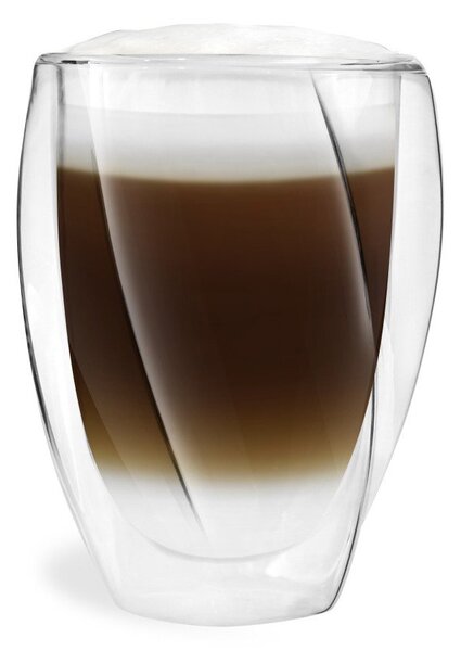 Set od 2 šalice s dvostrukom staklenom stijenkom Vialli Design Latte, 300 ml