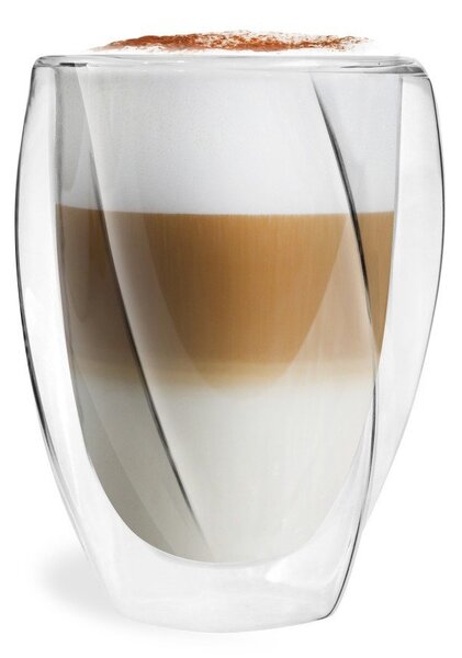 Set od 2 šalice s dvostrukom staklenom stijenkom Vialli Design Latte, 300 ml