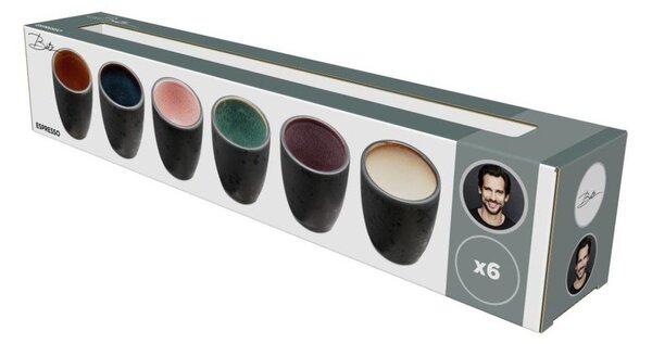 Crne keramičke šalice u setu 6 kom za espresso 100 ml Gastro Black/Mix – Bitz