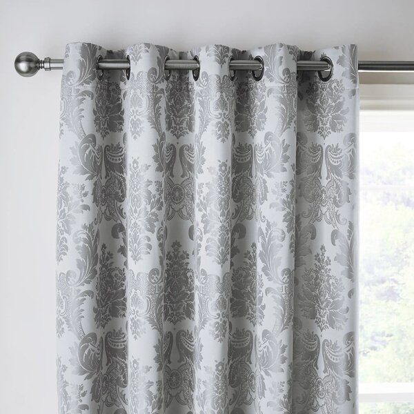 Sive zavjese u setu 2 kom od damasta 168x229 cm Damask Jacquard – Catherine Lansfield