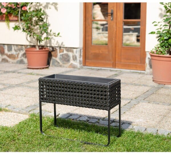 Crna vrtna tegla za cvijeće Bonami Essentials Magnolia