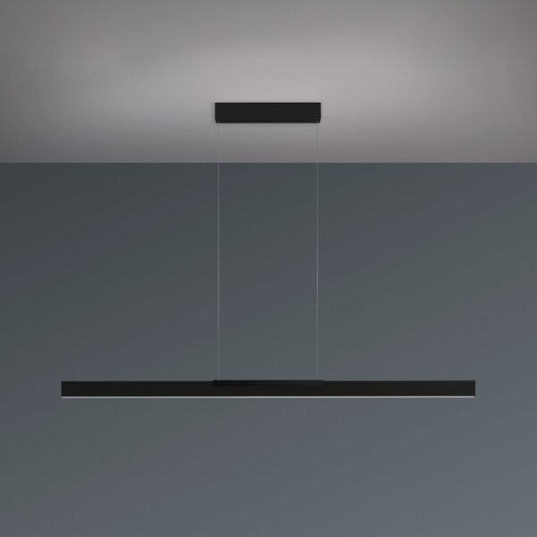 BOPP Bopp LED viseća lampa Nano 2.0, duljina 140 cm, crna, metalna, prigušiva, Crno, Dnevni boravak/blagovaonica, Aluminij