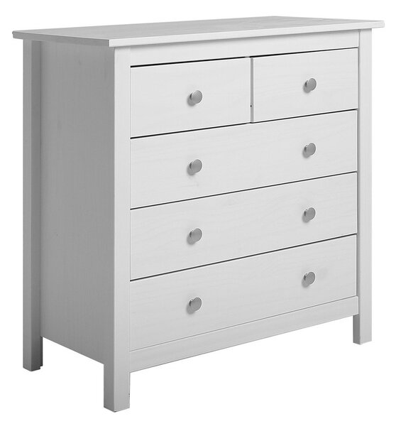 Bijela visoka komoda od masivnog bora 79x80 cm Berna – Marckeric