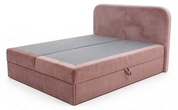Tapecirani krevet boxspring FORENA 160x200 cm staroružičasta Madrac: Bonell opružni madrac