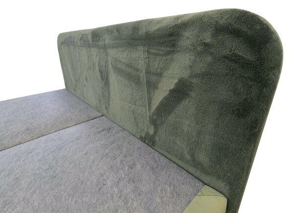 Tapecirani krevet boxspring FORENA 140x200 cm tamno zelena Madrac: Bonell opružni madrac