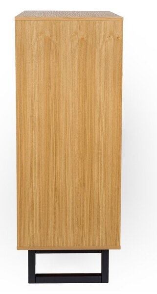 Komoda s detaljima od hrastovog drveta Woodman Camden Herringbone, 40 x 123 cm