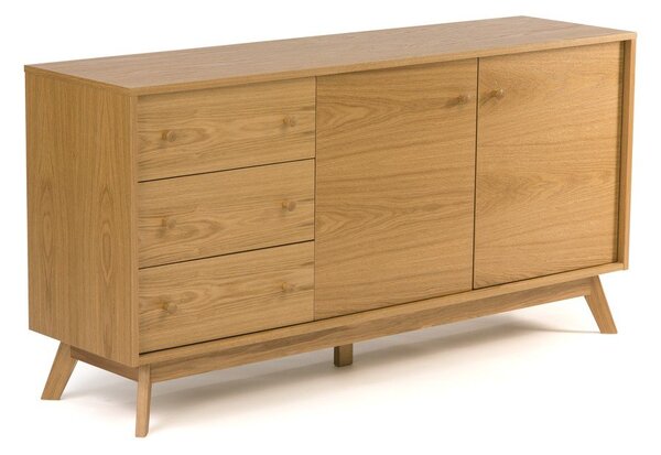 Niska komoda u dekoru hrasta u prirodnoj boji 149x75 cm Kensal – Woodman