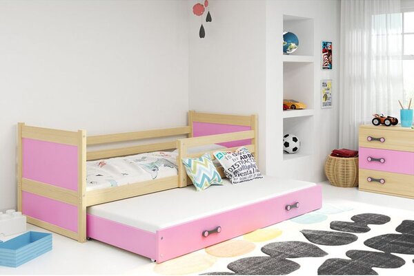 Krevet BMS Rico za 2 osobe 200x90 cm, PINE roza