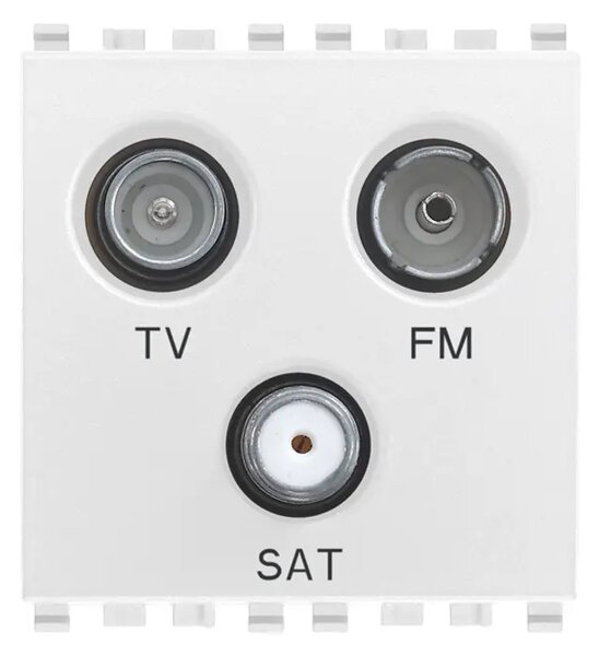 VIMAR EIKON TV-FM-SAT JEDNOS.3 IZLAZA 2M TV/SAT BIJELI VI20303.B