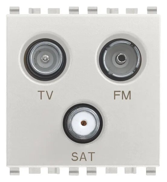 VIMAR EIKON TV-FM-SAT JEDNOS.3 IZLAZA 2M TV/SAT NEXT SREBRNI VI20303.N