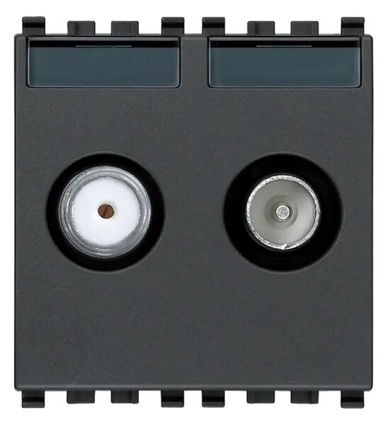 VIMAR EIKON TV-RD-SAT JEDNOS.2 IZLAZA 2M TV/SAT ANTRACIT VI20302.01