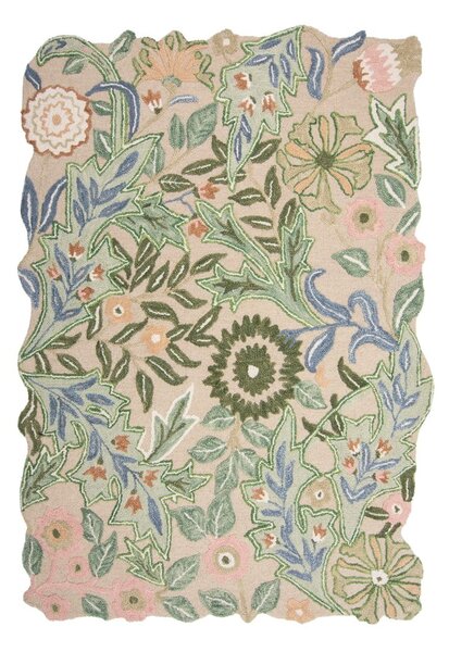 Zeleni ručno rađen vunen tepih 120x170 cm Bryony Shaped Floral – Flair Rugs