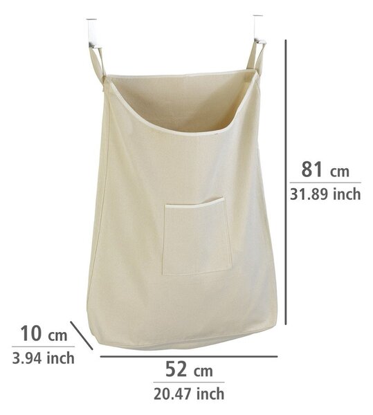 Bež viseća košara za veš Wenkoo Door Laundry, 65 l