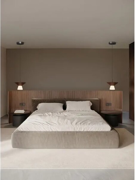Tanka cilindrična LED visilica Nova Luce Baris (Triac dimabilna), 8W, smeđa NL9009315