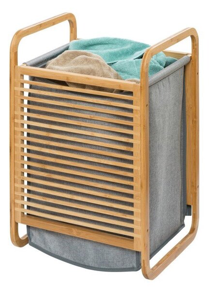 Košara za veš s okvirom od bambusa Wenko Bamboo, 43 l