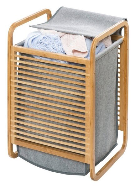 Košara za veš s okvirom od bambusa Wenko Bamboo, 43 l