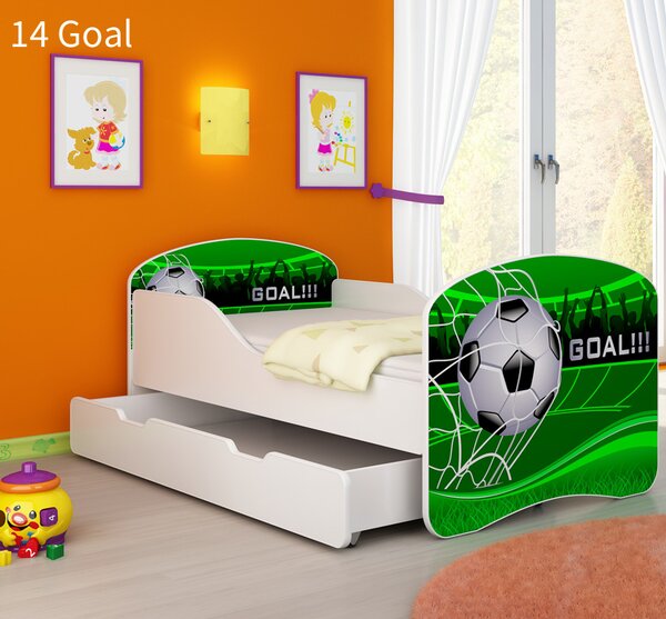 Dječji krevet ACMA s motivom + ladica 140x70 cm 14 Goal