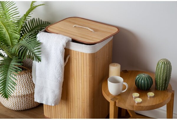 Bambusova košara za rublje u prirodnoj boji 78 l Bamboo – Compactor
