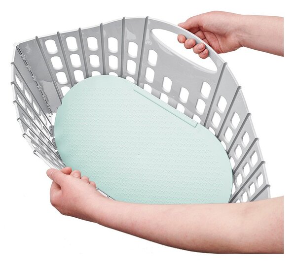 Sivozelena sklopiva košara za rublje Addis Flat Folding Laundry Basket