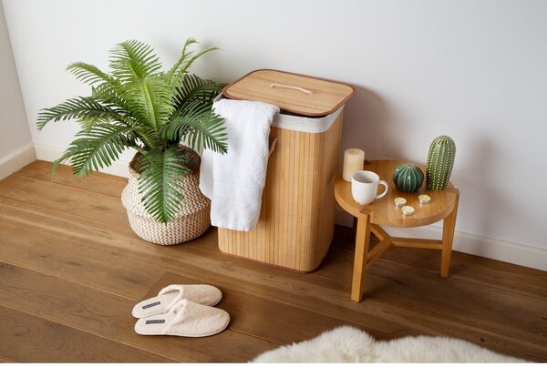Bambusova košara za rublje u prirodnoj boji 78 l Bamboo – Compactor