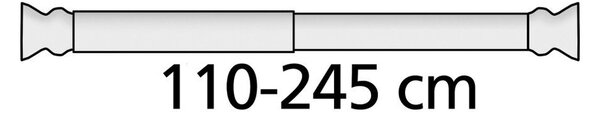 Bijela šipka za zavjesu za tuš 110 - 245 cm – Wenko