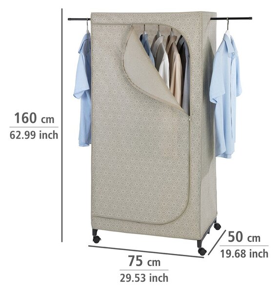 Bež tekstilni ormar 75x160 cm Balance – Wenko