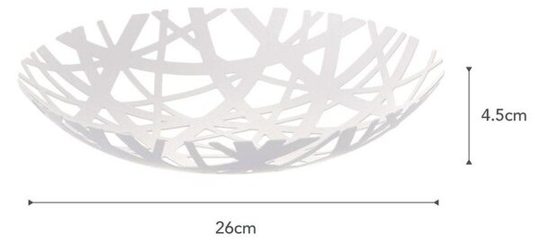 Bijela zdjela za voće YAMAZAKI Tower, ø 26 cm