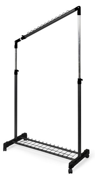 Crni metalni teleskopski/mobilni stalak za odjeću Under Stairs – Compactor
