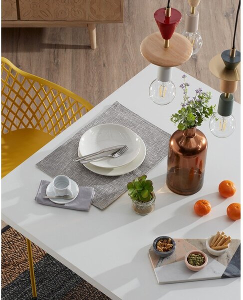Bijeli stol za blagovanje Kave Home Arya, 160 x 100 cm