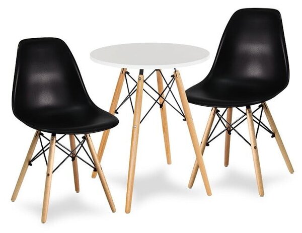 Set 2 stolice + stol - Oslo black