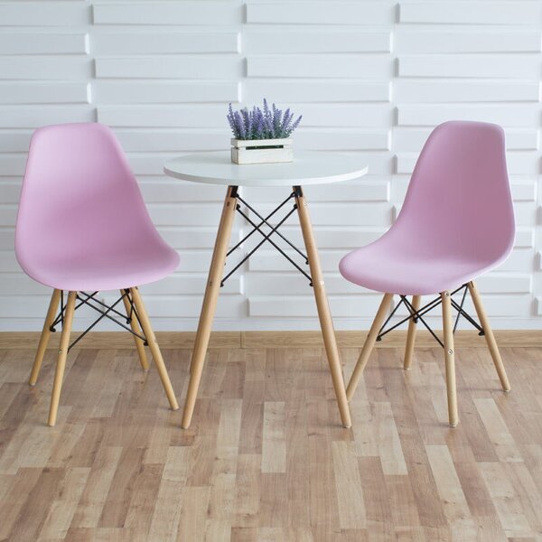 Set 2 stolice + stol - Oslo pink