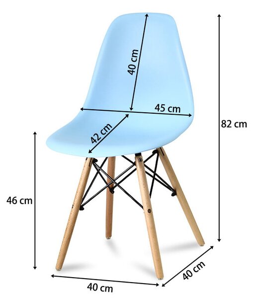 Set 2 stolice + stol - Oslo baby blue
