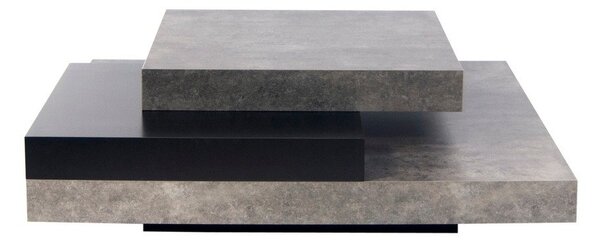 Stol za kavu u betonskom dekoru s crnim detaljima TemaHome Slate